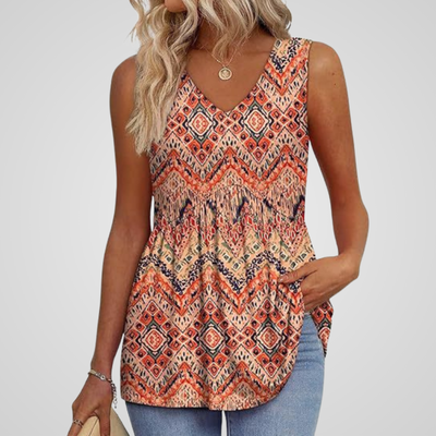 LYANNA | FLOWY V-NECK TANK