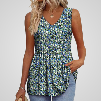 LYANNA | FLOWY V-NECK TANK