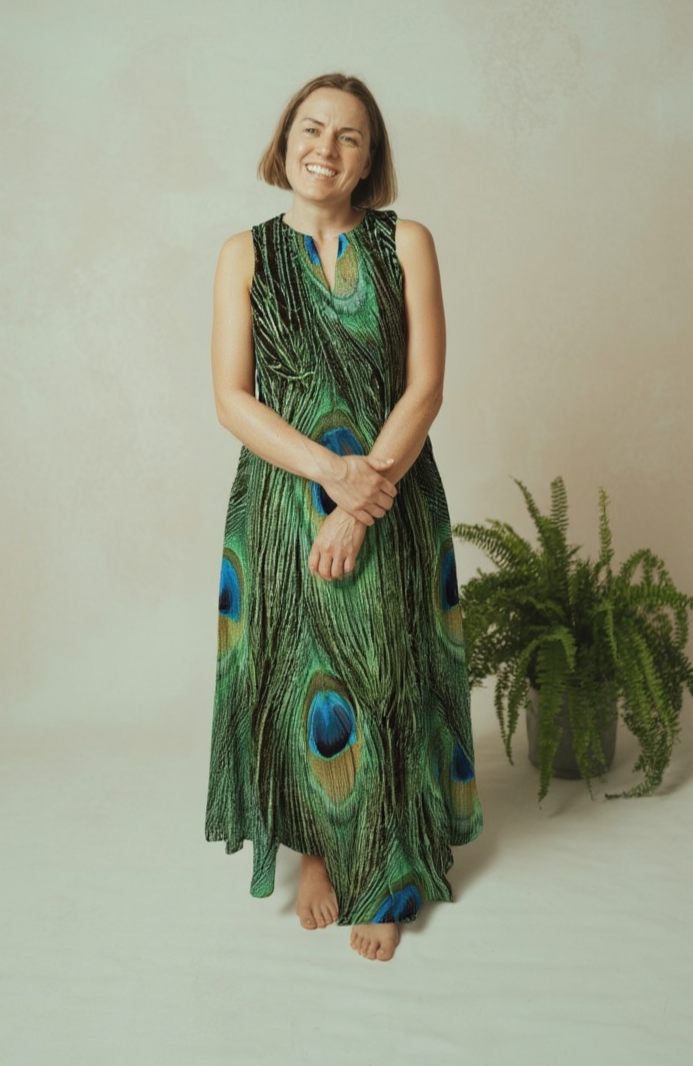 LYDIA | PEACOCK MAXI DRESS