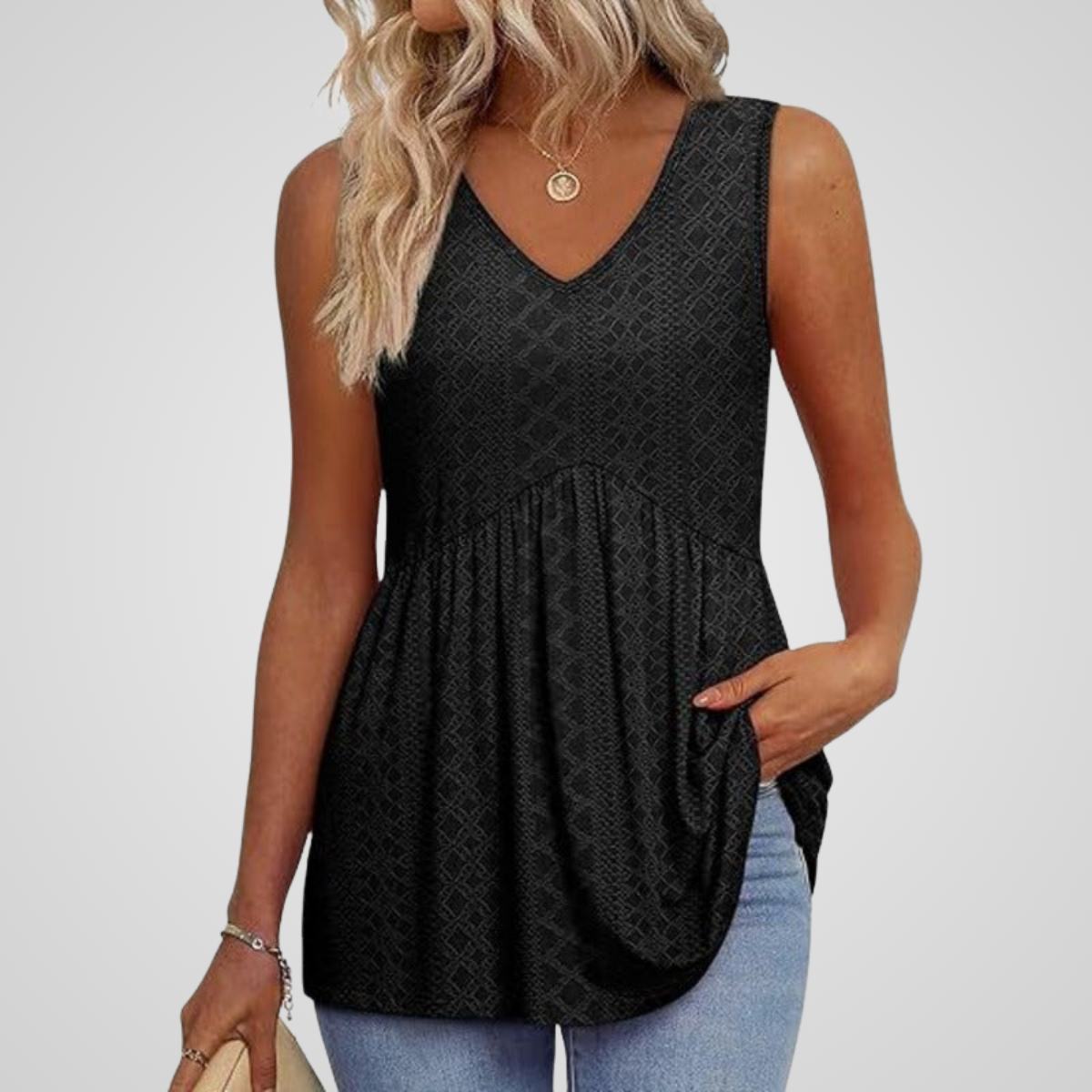 LYANNA | FLOWY V-NECK TANK