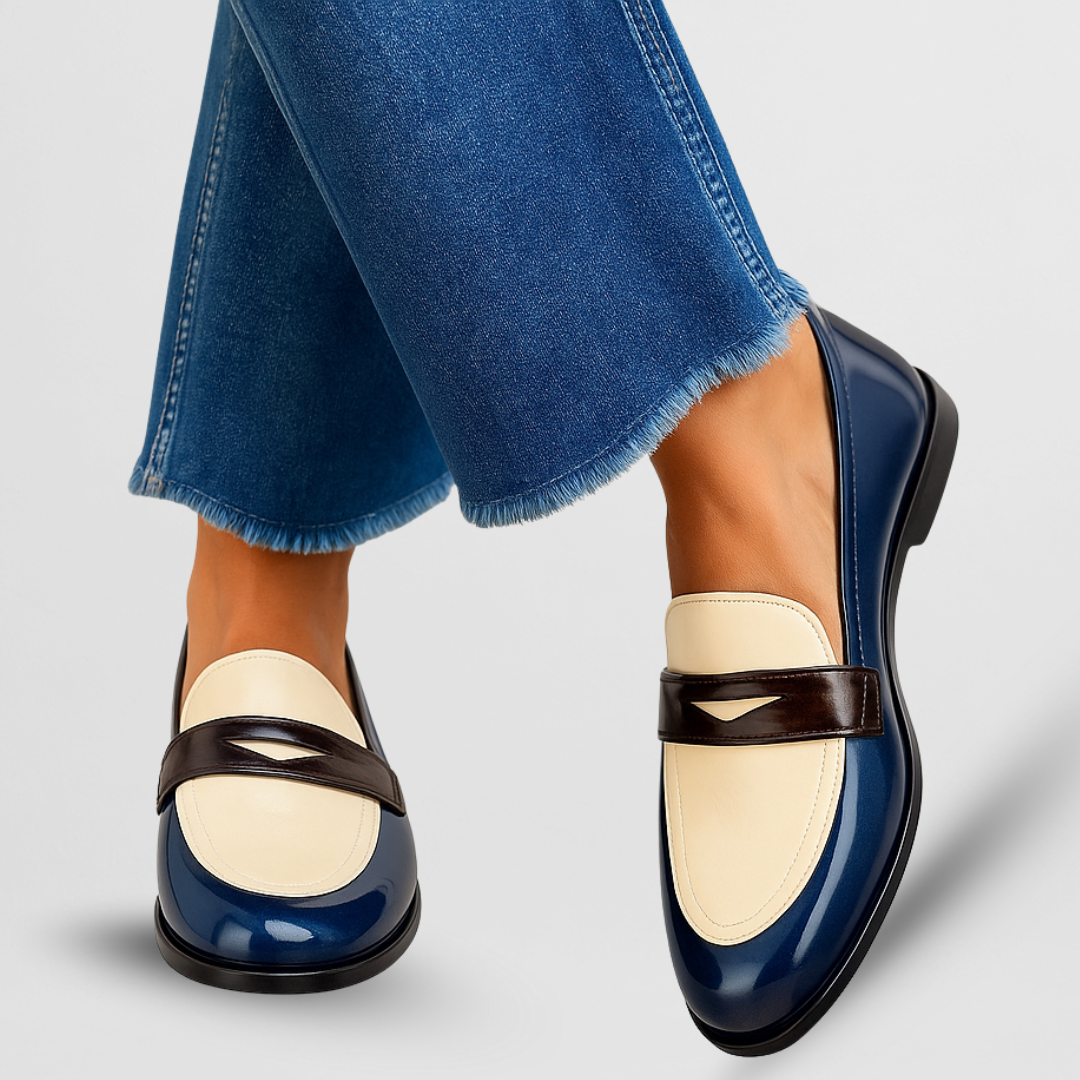 ALYSSA | TRI-TONE PANEL LOAFERS