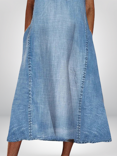 AVERY | SLEEVELESS DENIM DRESS