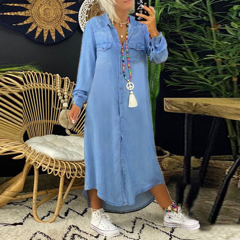 EMERY | LONG SLEEVE DENIM DRESS