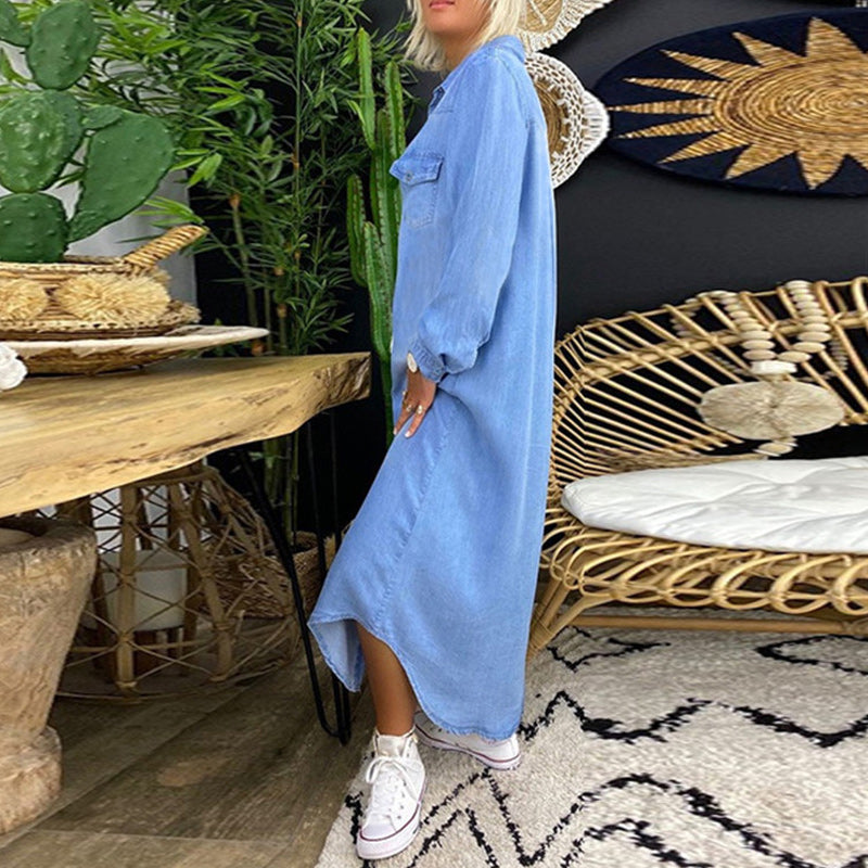 EMERY | LONG SLEEVE DENIM DRESS