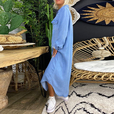 EMERY | LONG SLEEVE DENIM DRESS