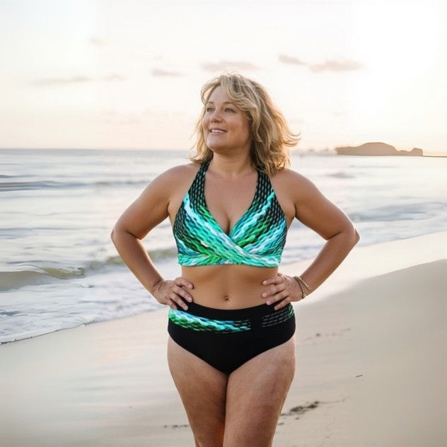 RAELYN | EMERALD WAVE BIKINI SET