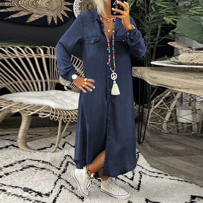 EMERY | LONG SLEEVE DENIM DRESS