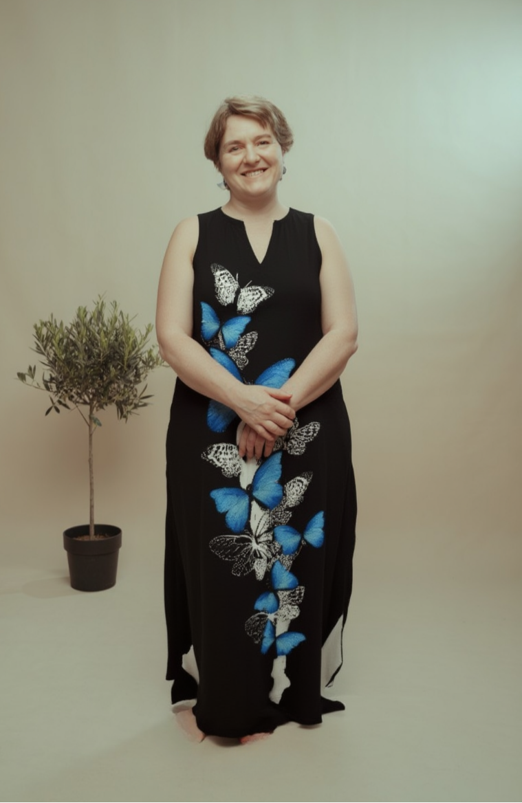SELENE | BLUE BUTTERFLY MAXI DRESS