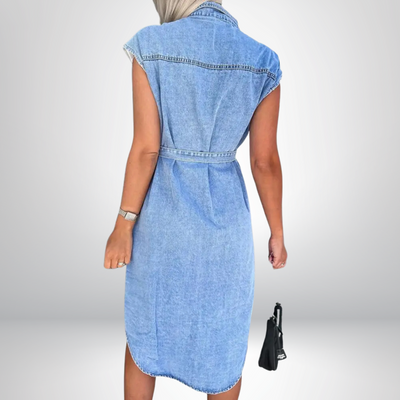 RAELYNN | BELTED DENIM DRESS