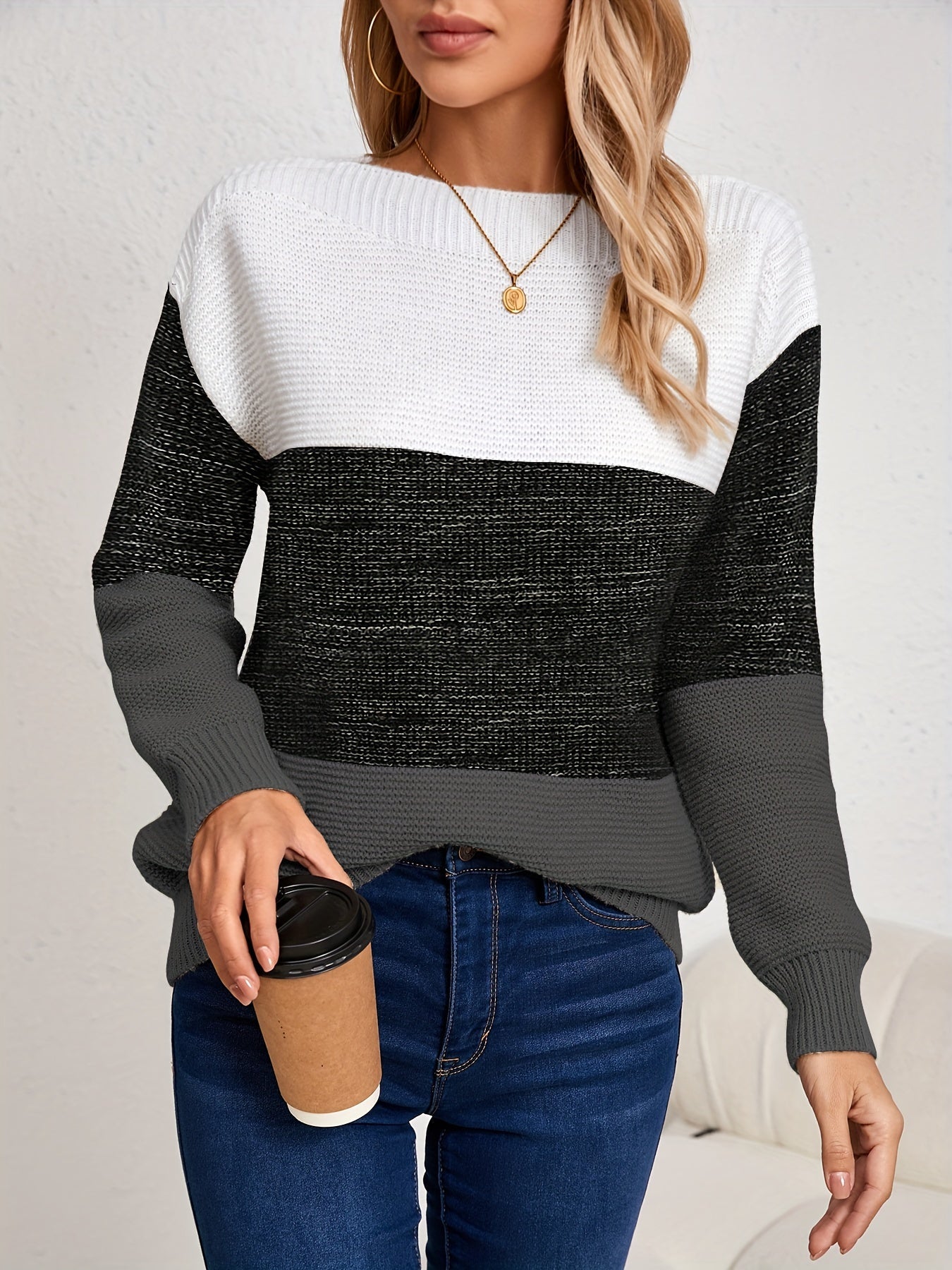 MILA | COLORBLOCK KNIT SWEATER