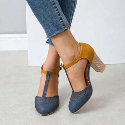 MILENA | TWO-TONE BLOCK HEELS