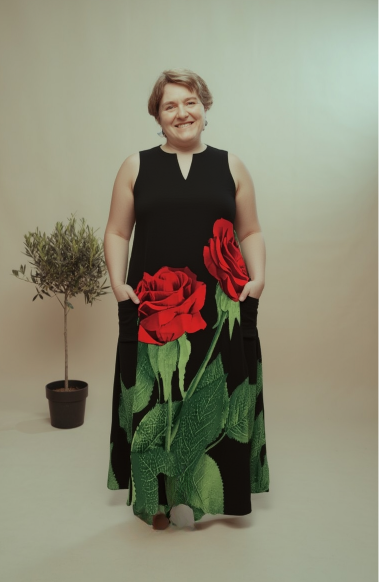ALBA | RED ROSE MAXI DRESS