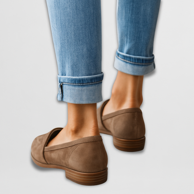 JANELLE | TAN POINTED LOAFERS