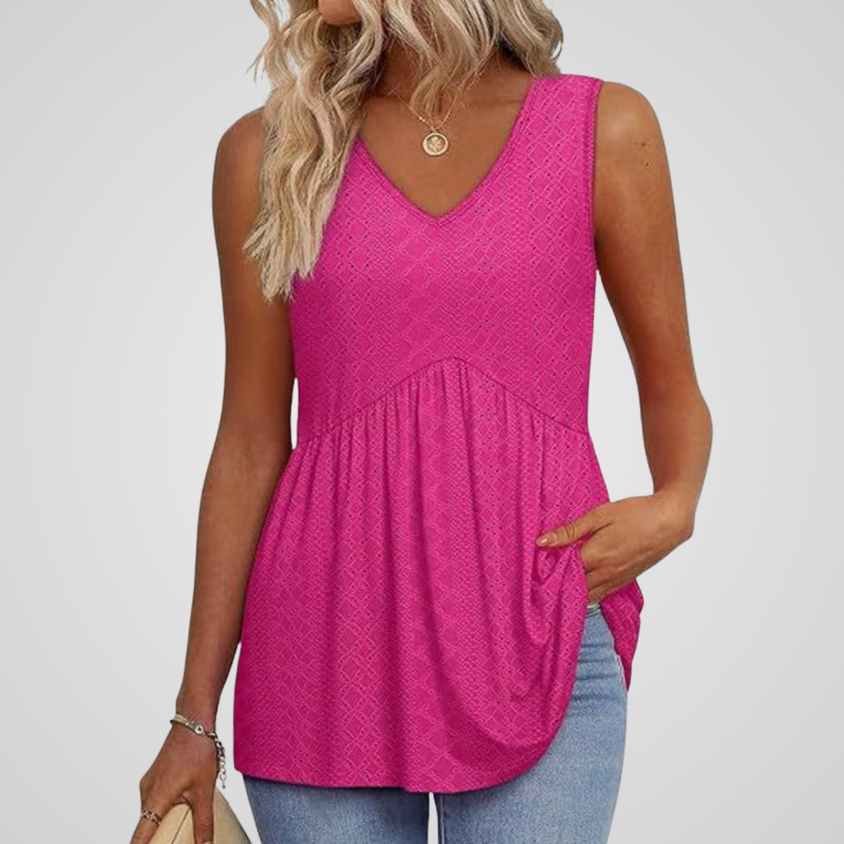 LYANNA | FLOWY V-NECK TANK