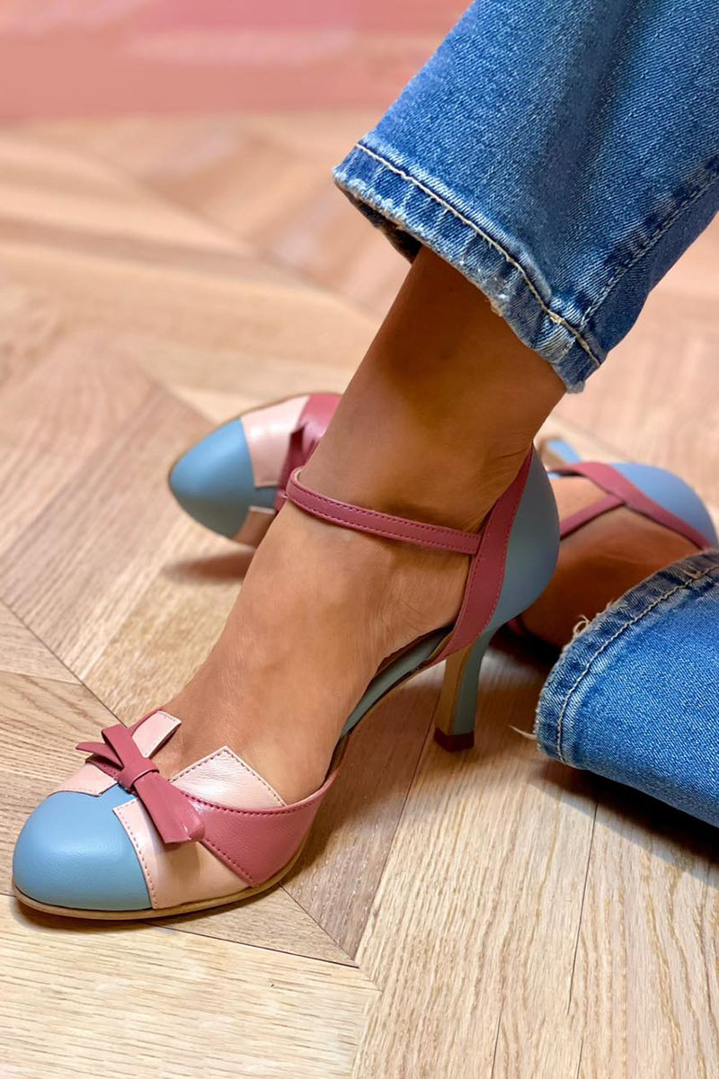 DALINA | COLORBLOCK BOW HEELS