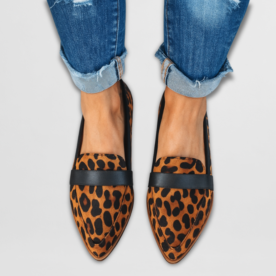JANELLE | TAN POINTED LOAFERS