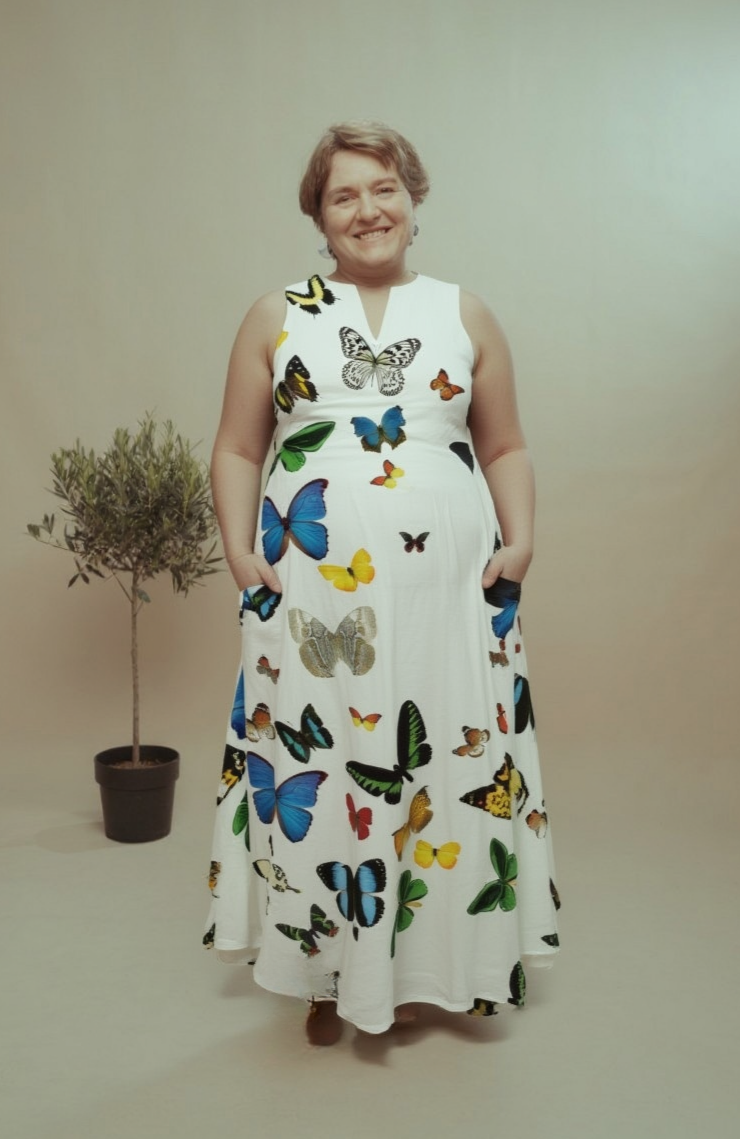 ELARA | MULTICOLOUR BUTTERFLY MAXI DRESS