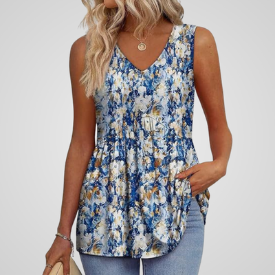 LYANNA | FLOWY V-NECK TANK