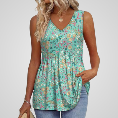 LYANNA | FLOWY V-NECK TANK