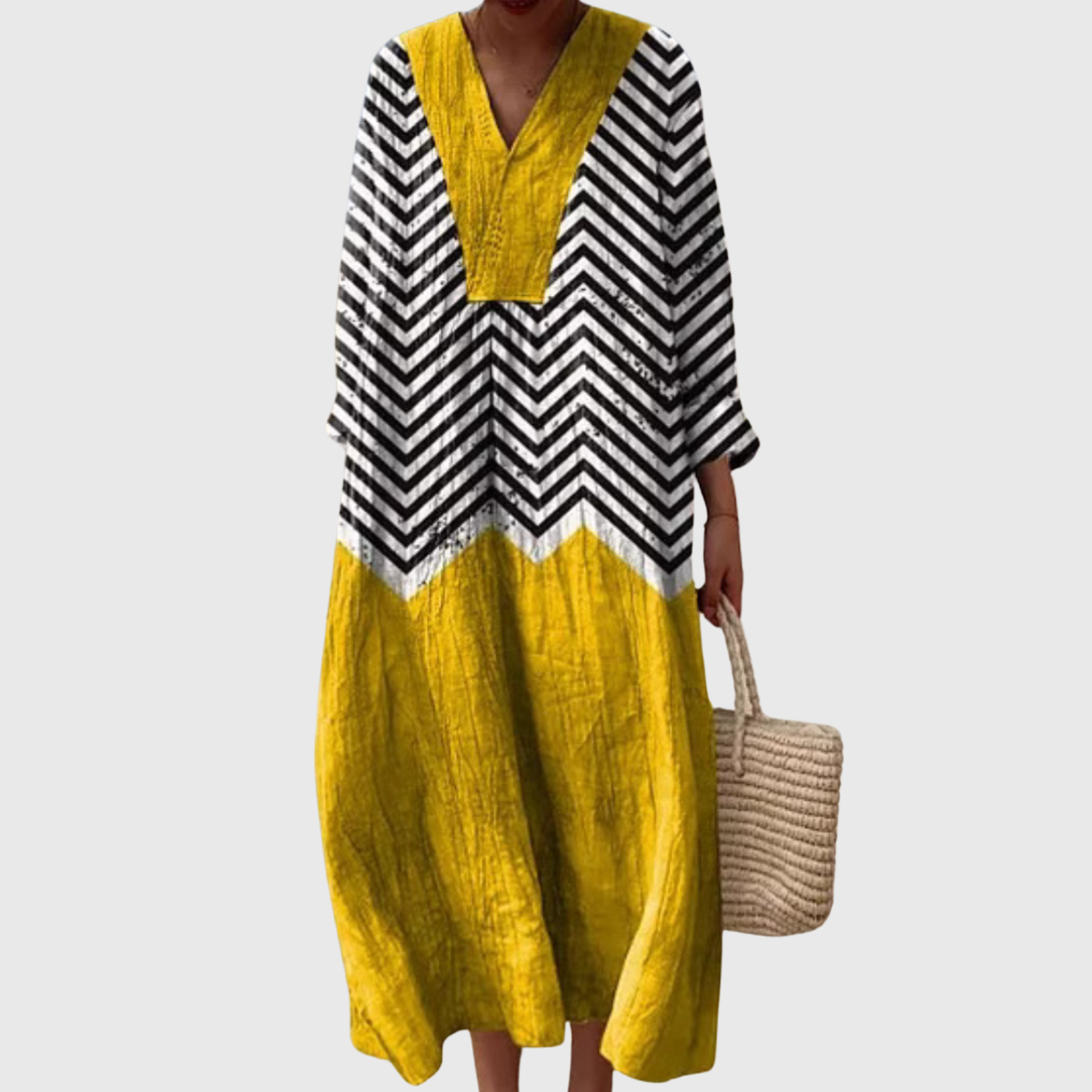 NOLA | CHEVRON COLORBLOCK MAXI DRESS