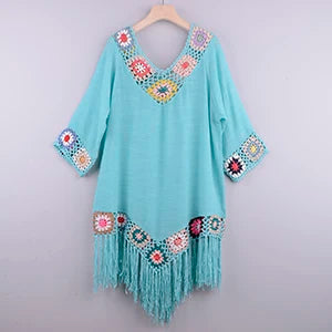 LANA | CROCHET TRIM FRINGE COVER-UP