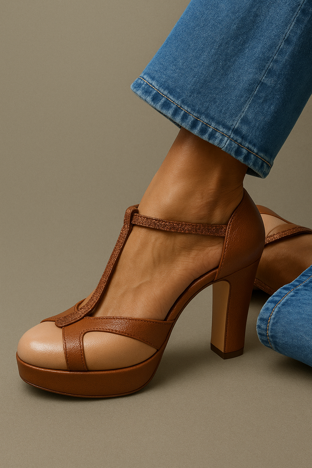 ALINA | PLATFORM T-STRAP HEELS