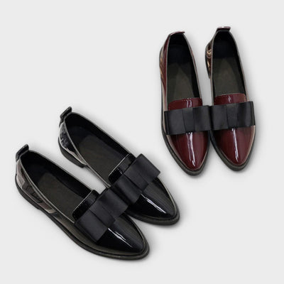 VIENNA | BLACK BOW LOAFERS