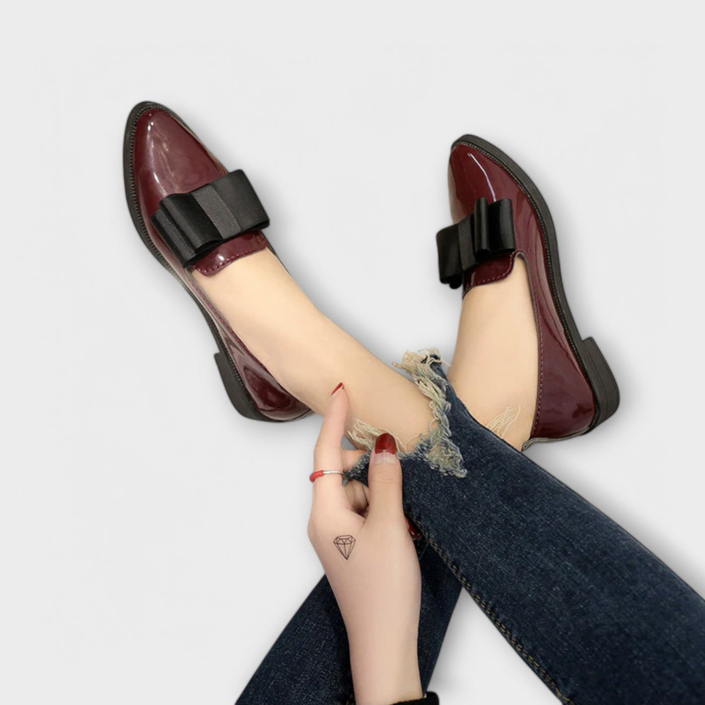 VIENNA | BLACK BOW LOAFERS
