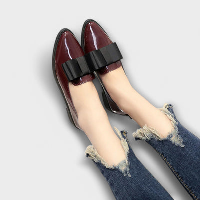 VIENNA | BLACK BOW LOAFERS