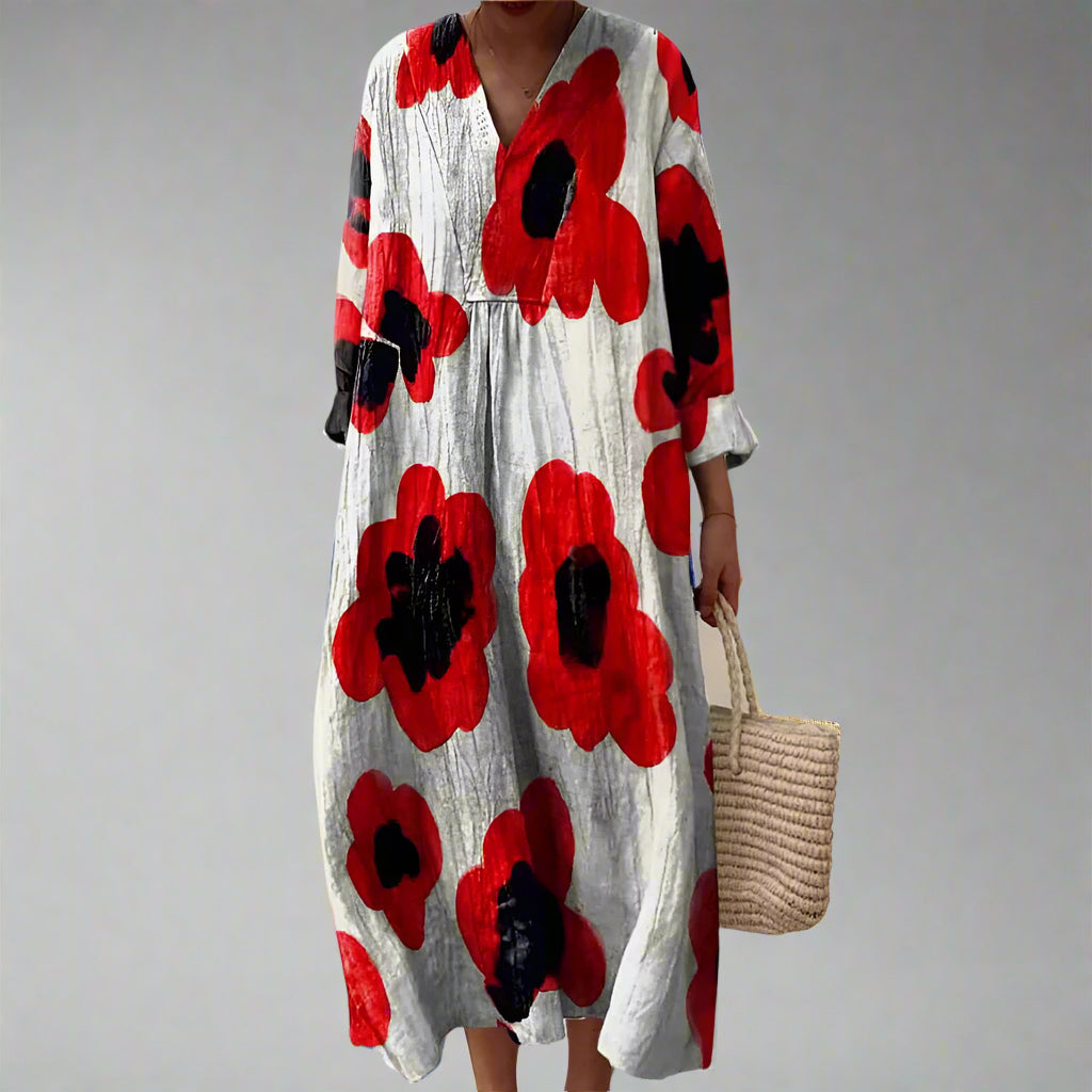 MAISIE | RED POPPY MAXI DRESS