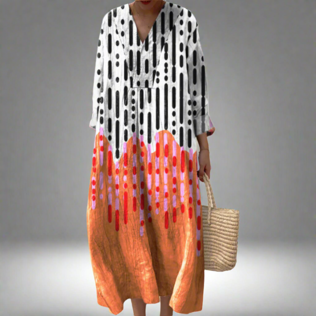 TESSA | DOT CASCADE MAXI DRESS