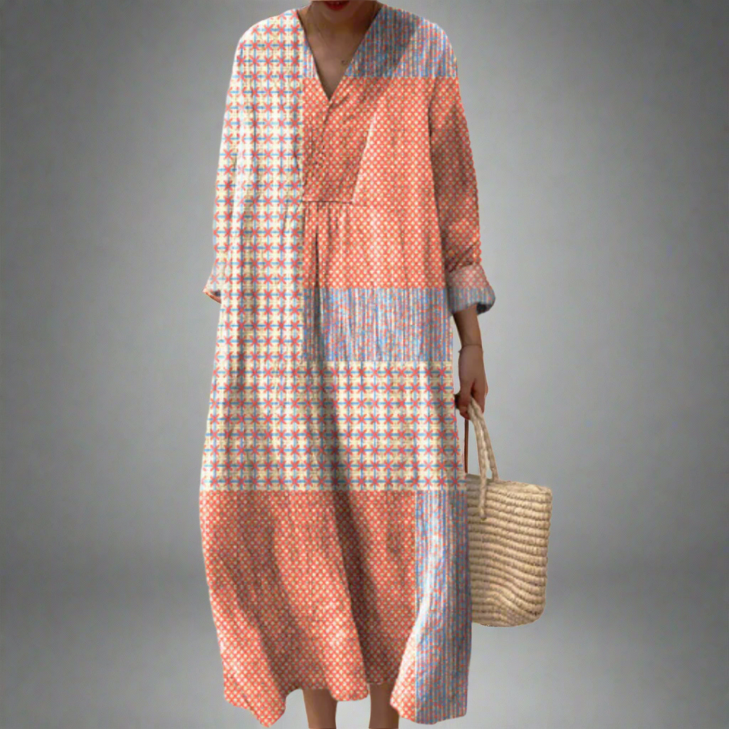 NORAH | PATCHWORK MAXI DRESS