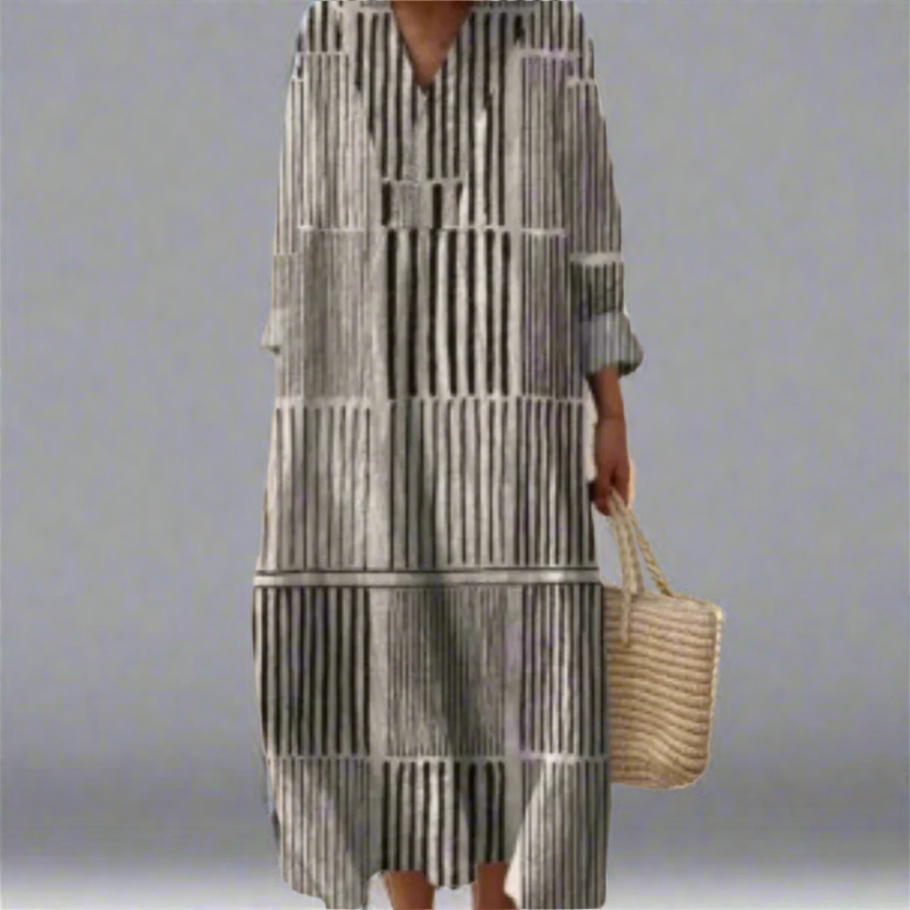 MARGOT | MONO STRIPE MAXI DRESS