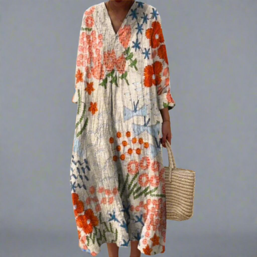 ELENA | ORANGE BLOSSOM MAXI DRESS