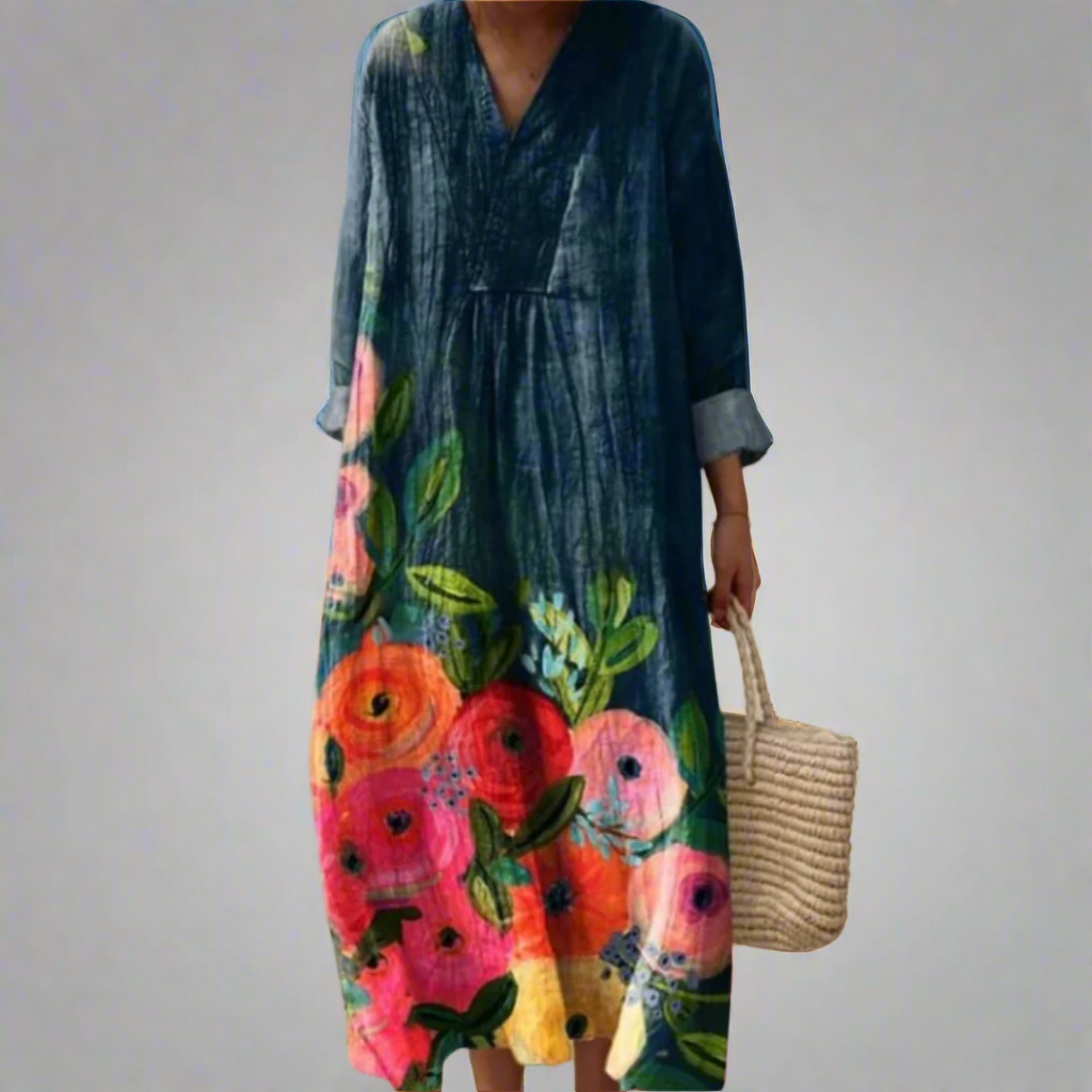 LIVINA | NAVY FLORAL MAXI DRESS