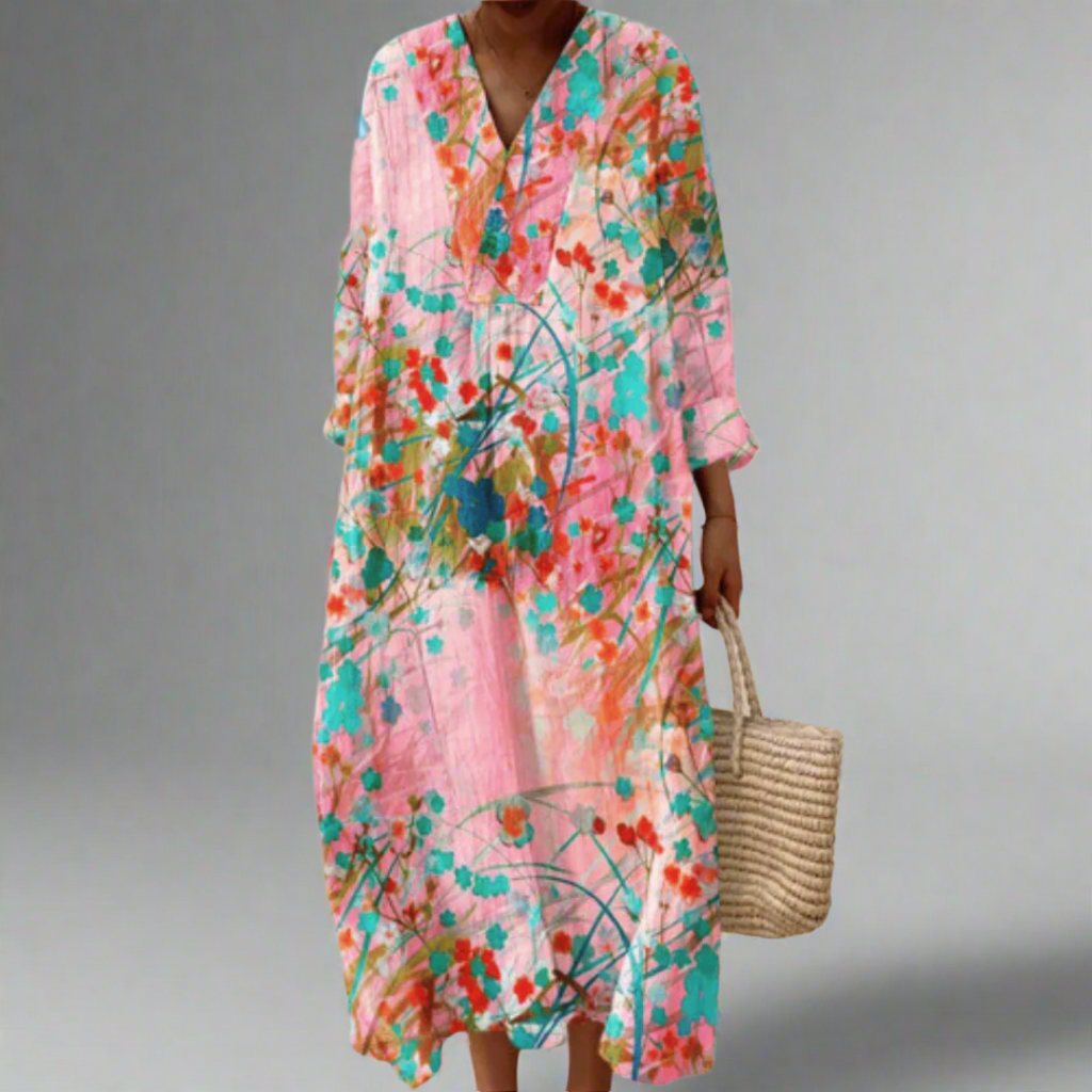 LAYLA | PINK BLOSSOM MAXI DRESS