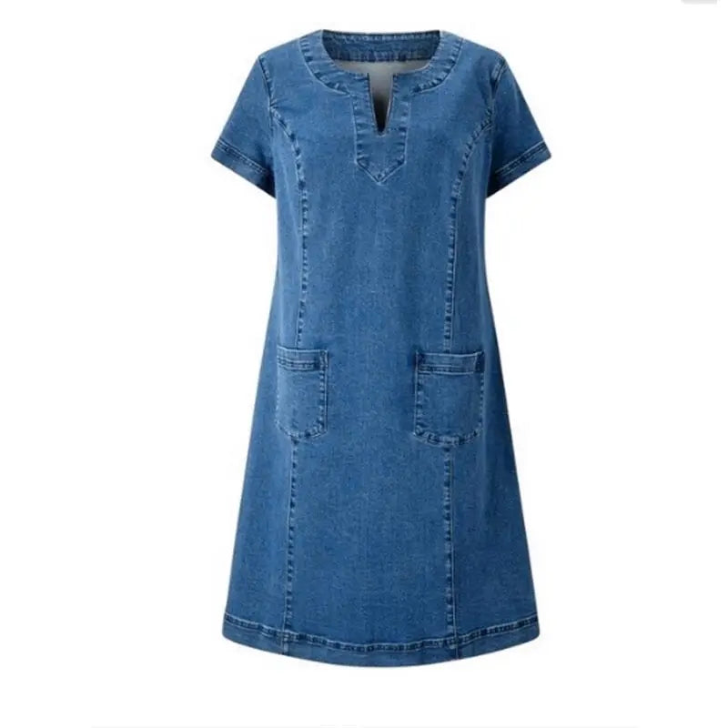 BRYNLEE | POCKET FRONT DENIM DRESS