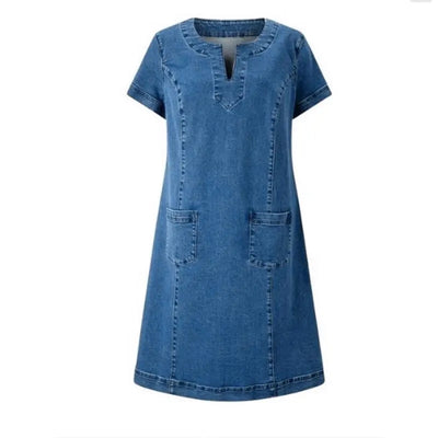 BRYNLEE | POCKET FRONT DENIM DRESS
