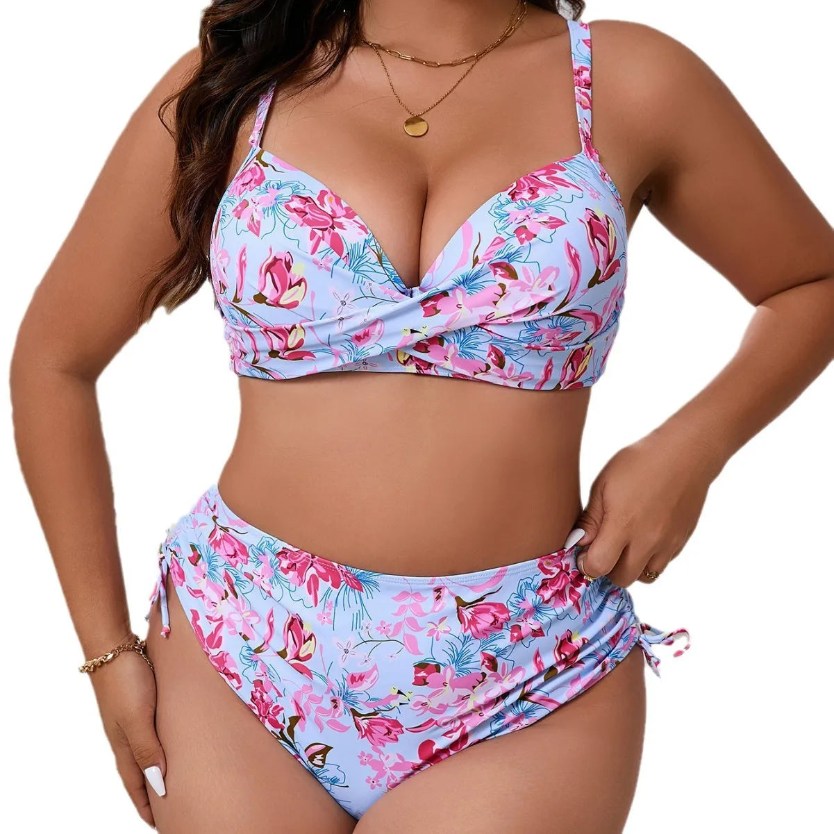 MARZIA | SIDE-TIE RUCHED BIKINI SET