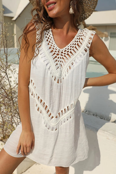 BIANCA | CROCHET NECK BEACH DRESS