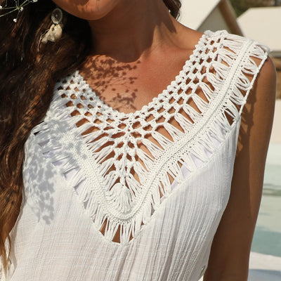 BIANCA | CROCHET NECK BEACH DRESS