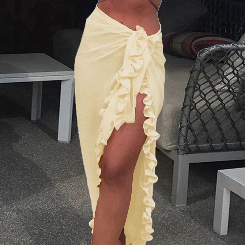 JULIET | RUFFLE WRAP BEACH SKIRT