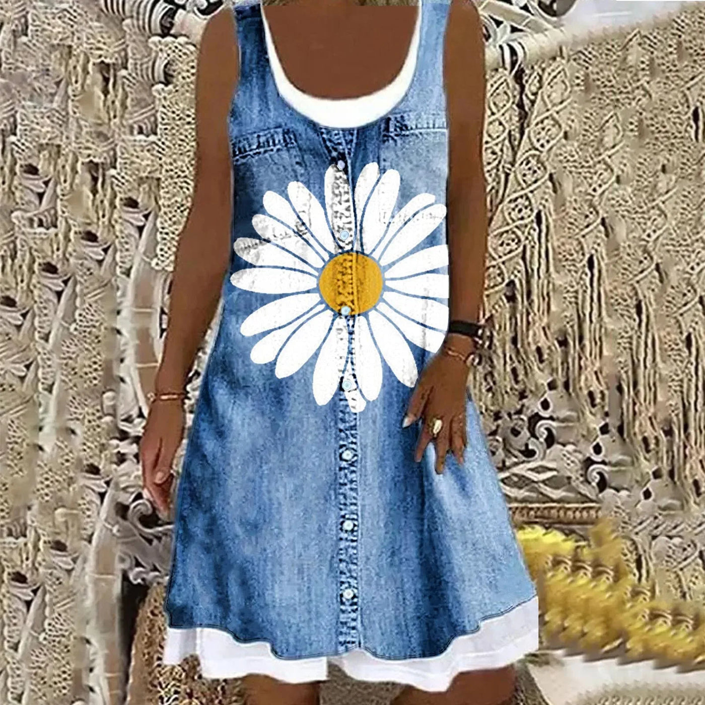 NADIA | BUTTON FRONT DENIM DRESS