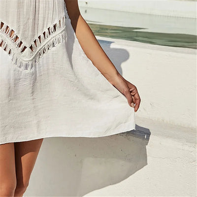 BIANCA | CROCHET NECK BEACH DRESS