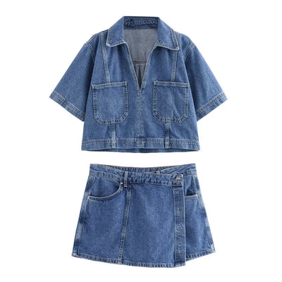 SIENNA | DENIM SKIRT SET