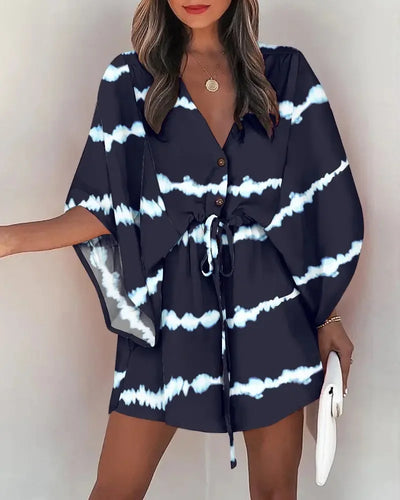 SIENNA | BRIGHT BUTTON BEACH DRESS
