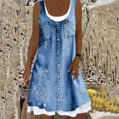 NADIA | BUTTON FRONT DENIM DRESS