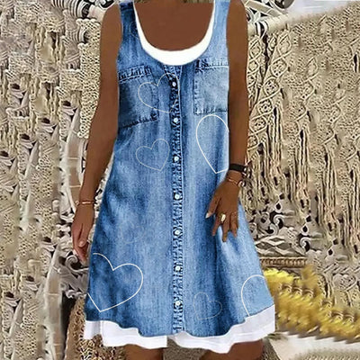 NADIA | BUTTON FRONT DENIM DRESS
