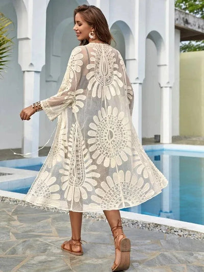TESSA | FLORAL MESH KIMONO