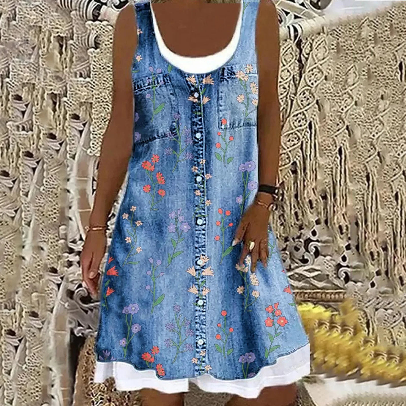 NADIA | BUTTON FRONT DENIM DRESS